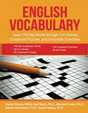 English Vocabulary: Learn 750 Big Words through Fun Stories, Crossword Puzzles, and Enjoyable Exercises book cover