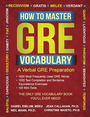 How to Master GRE Vocabulary: A Verbal GRE Preparation book cover