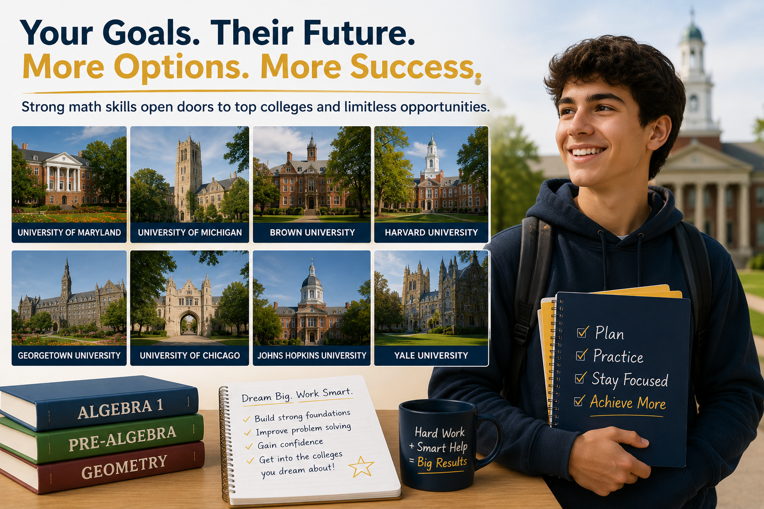 College buildings and future academic opportunities